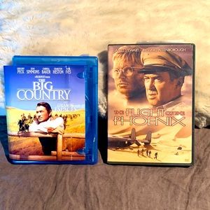 DVD the big country - blue Ray, the flight of the Phoenix  - widescreen edition